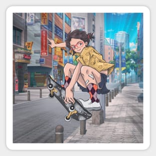 Skater Girl Sticker